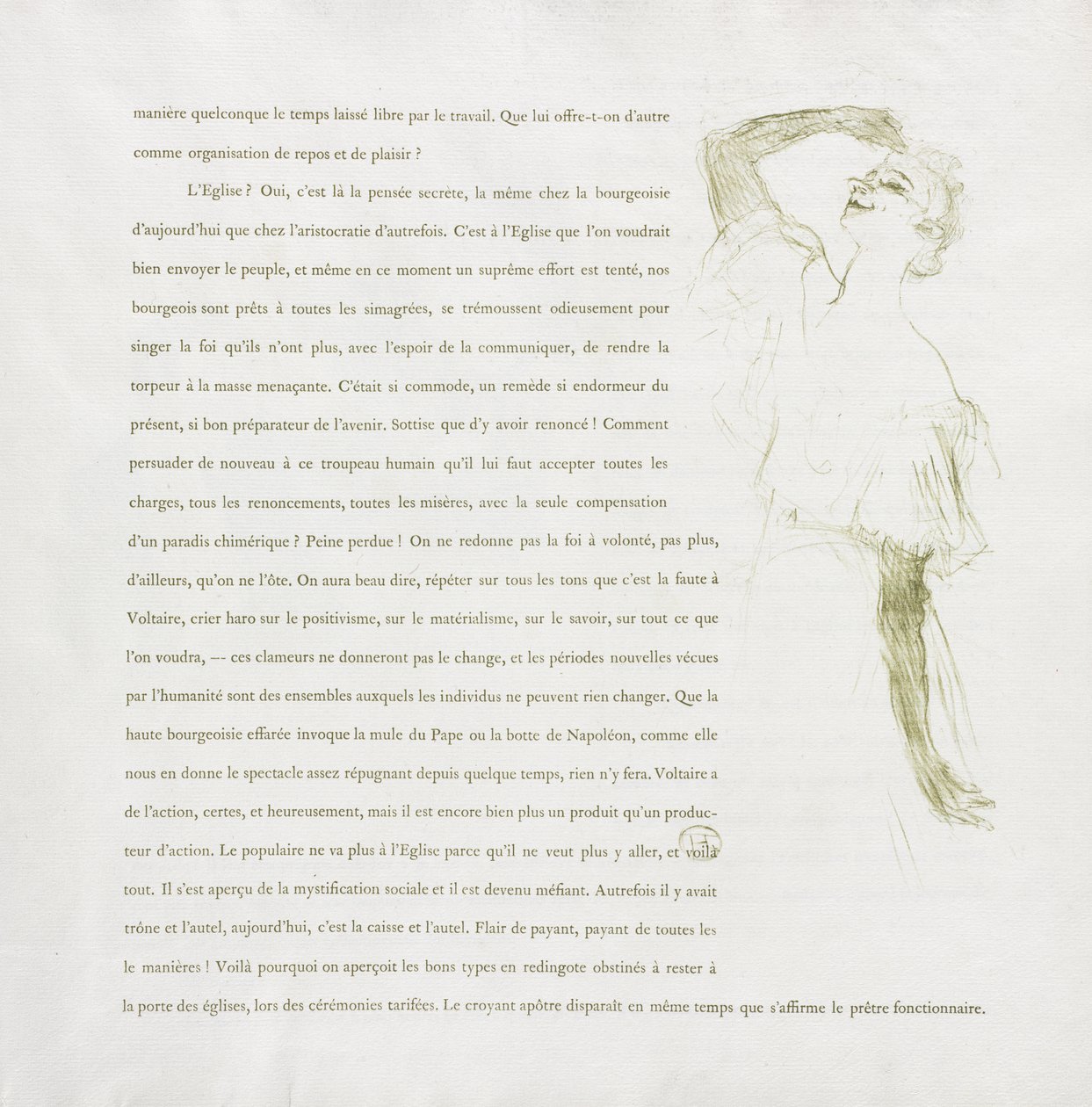 Yvette Guilbert - Serie Francese: N. 7 da Henri de Toulouse-Lautrec