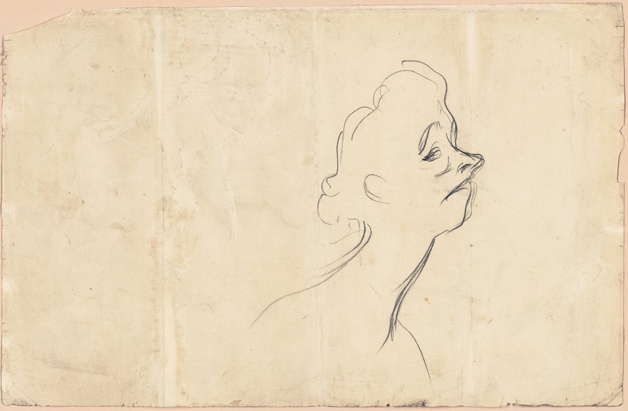 Yvette Guilbert (recto) Studio a tre quarti di Yvette Guilbert (verso) da Henri de Toulouse-Lautrec