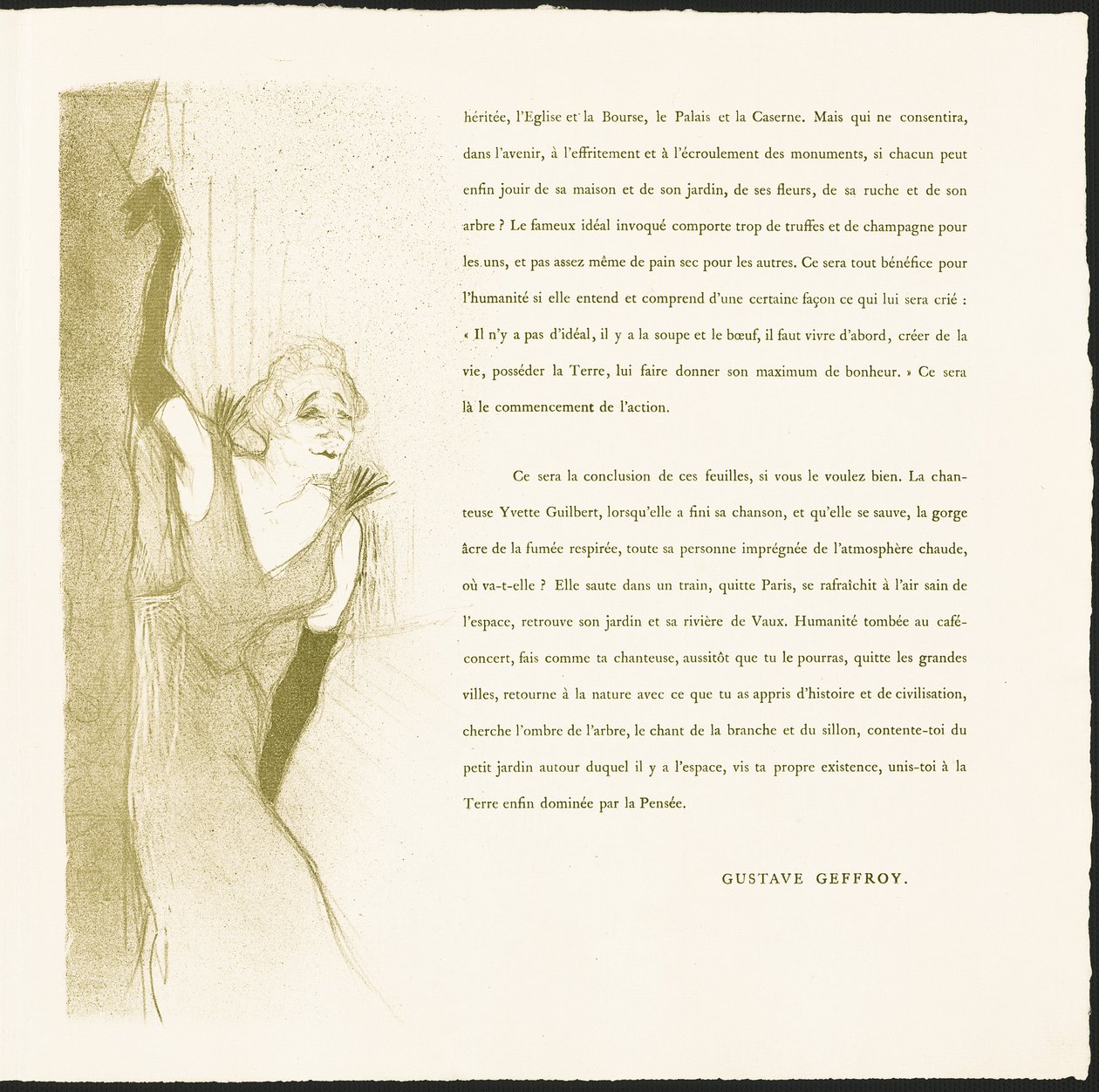 Yvette Guilbert da Henri de Toulouse-Lautrec
