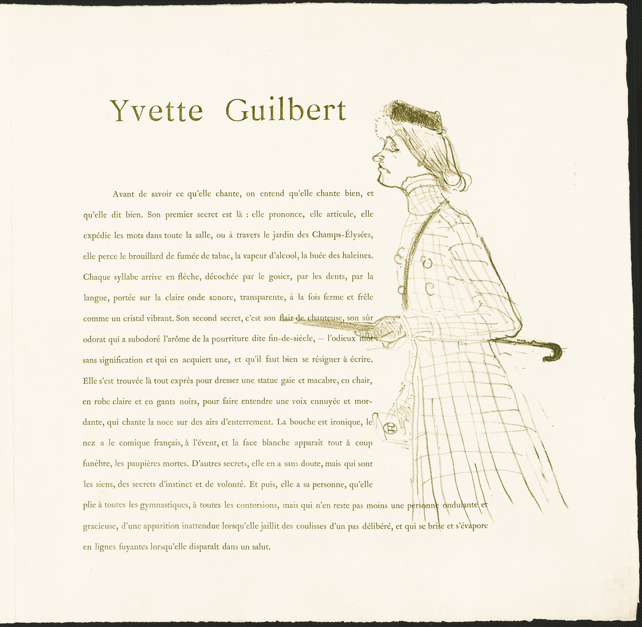 Yvette Guilbert da Henri de Toulouse-Lautrec