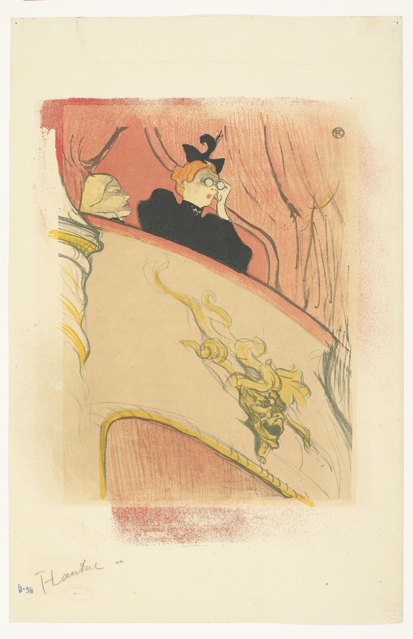 La Loge au Mascaron doré da Henri de Toulouse Lautrec (signed by artist)