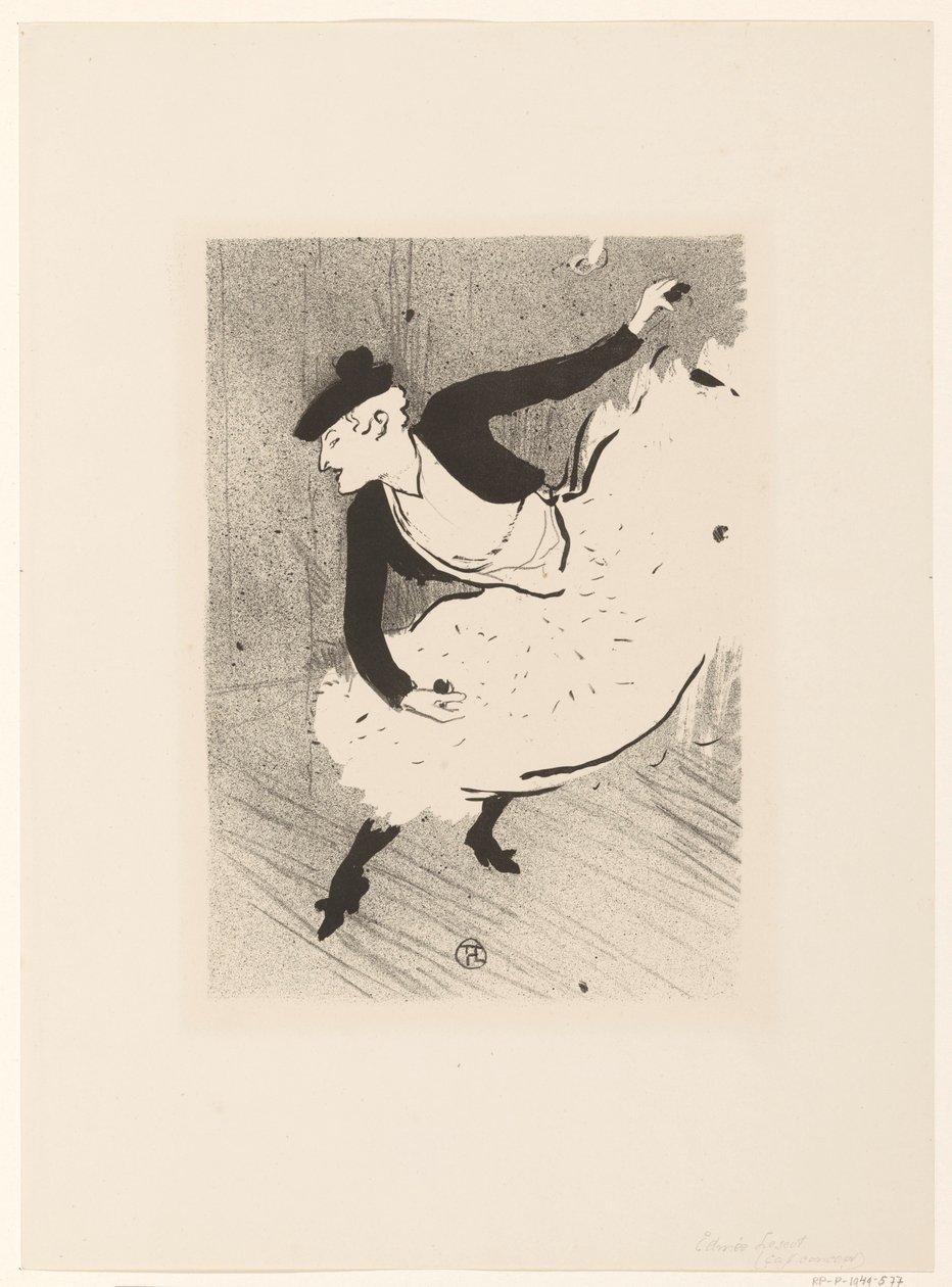 Ritratto della cantante Edmée Lescot (Le cafe concert) da Henri de Toulouse Lautrec (signed by artist)