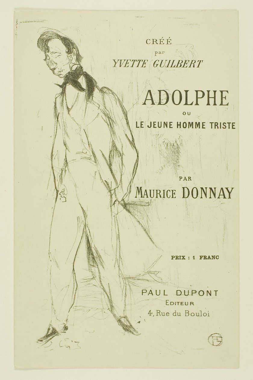 Adolphe—Il giovane triste da Henri de Toulouse Lautrec