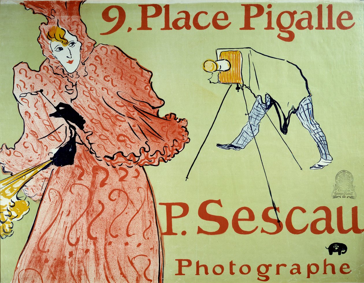 Pubblicità per il fotografo P. Sescau, 9 Place Pigalle a Montmartre da Henri de Toulouse Lautrec