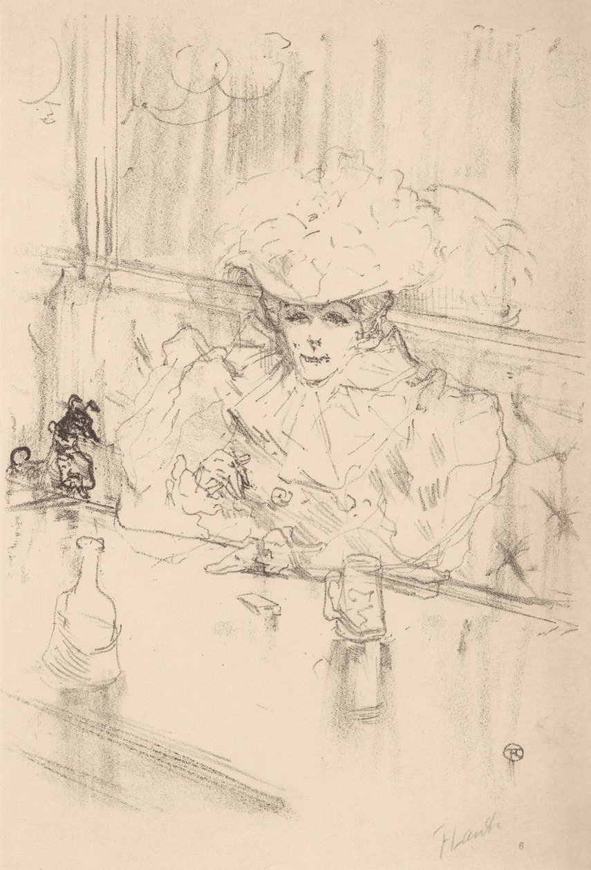 Alla Brasserie Hanneton, 1898 da Henri de Toulouse Lautrec