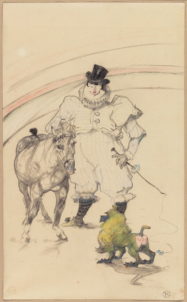 Al circo: Pony addestrato e babbuino da Henri de Toulouse-Lautrec