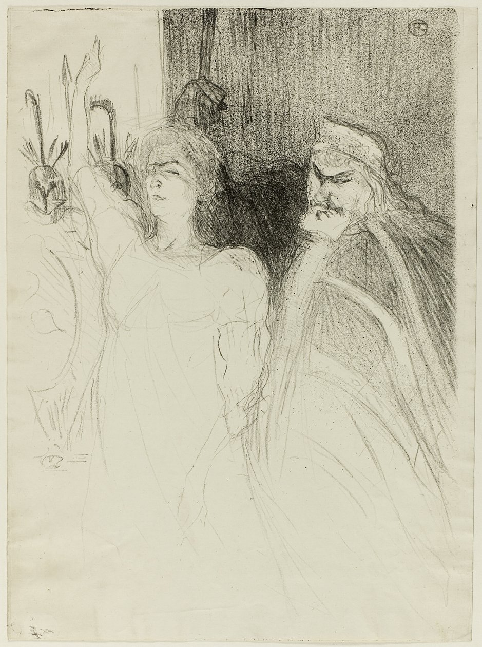 Bartet e Mounet-Sully, in Antigone da Henri de Toulouse Lautrec