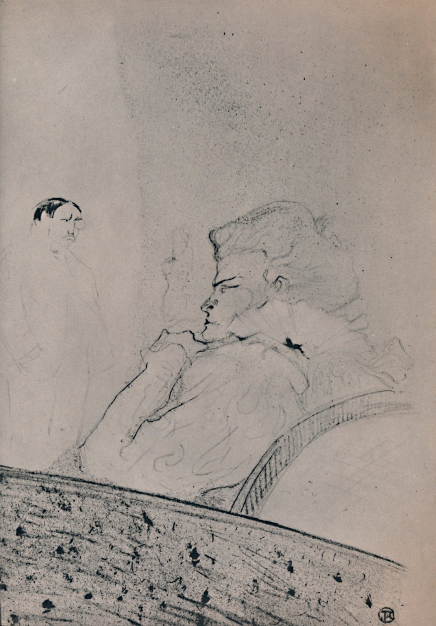 Brandes nel suo camerino da Henri de Toulouse Lautrec
