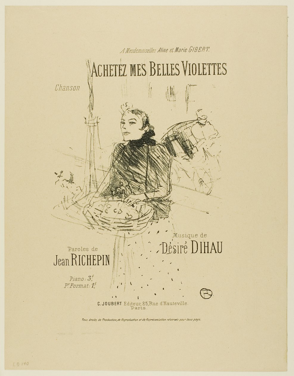 Compra le mie belle violette, da Mélodies de Désiré Dihau da Henri de Toulouse Lautrec