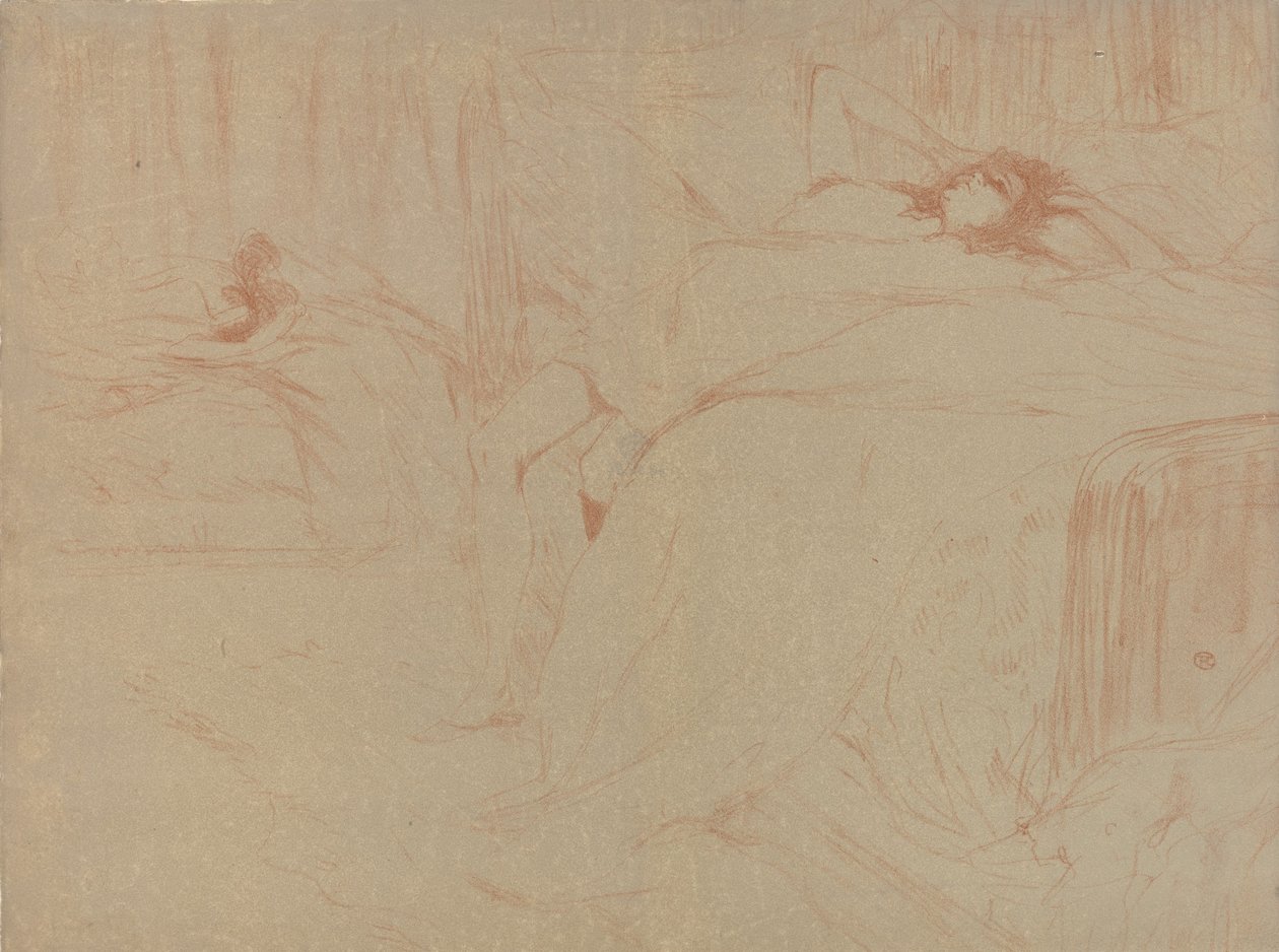 Collassato sul letto, dalla serie Elles da Henri de Toulouse Lautrec