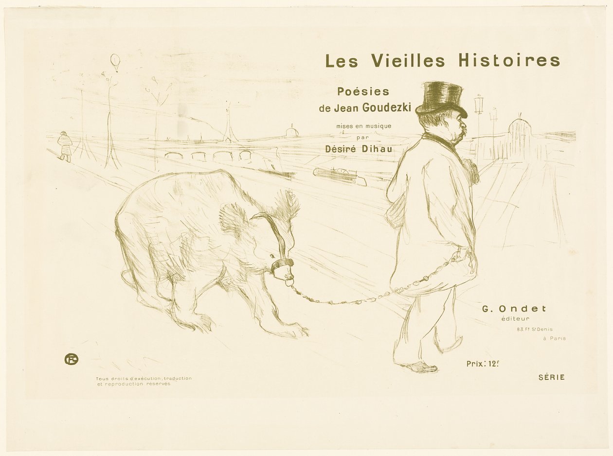 Copertina e frontespizio di Les Vieilles Histoires da Henri de Toulouse Lautrec