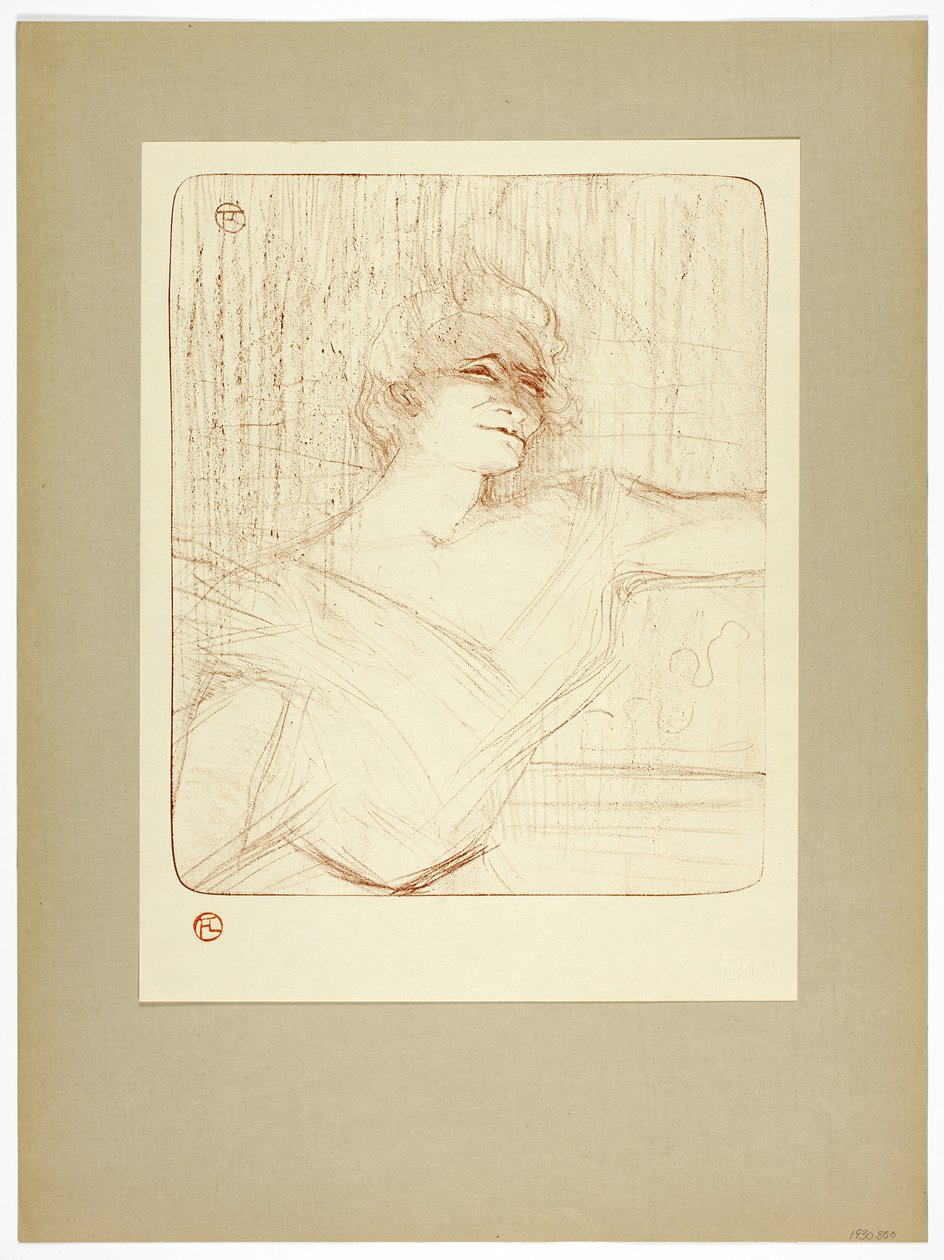 Dans la glu, tavola due da Yvette Guilbert da Henri de Toulouse Lautrec