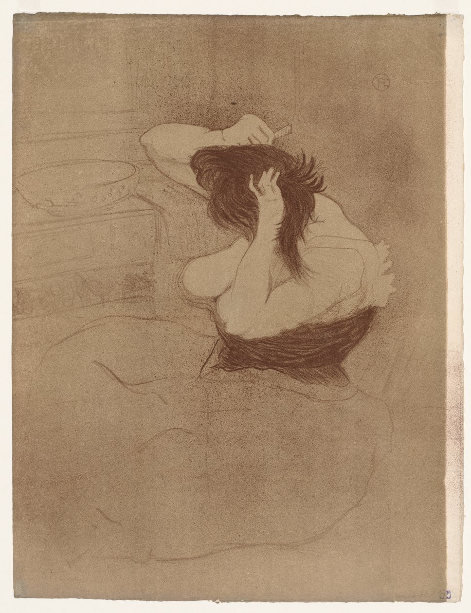 Elles: Donna che si pettina da Henri de Toulouse Lautrec