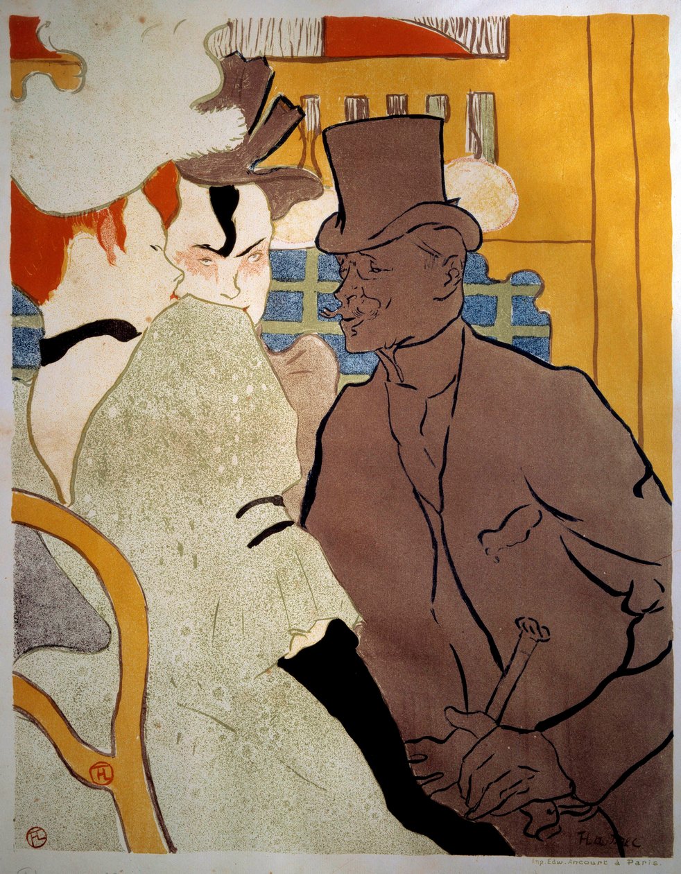 Inglesi al Moulin Rouge. Litografia di Henri de Toulouse Lautrec (1864-1901) 1892. Albi, Museo Toulouse Lautrec da Henri de Toulouse Lautrec