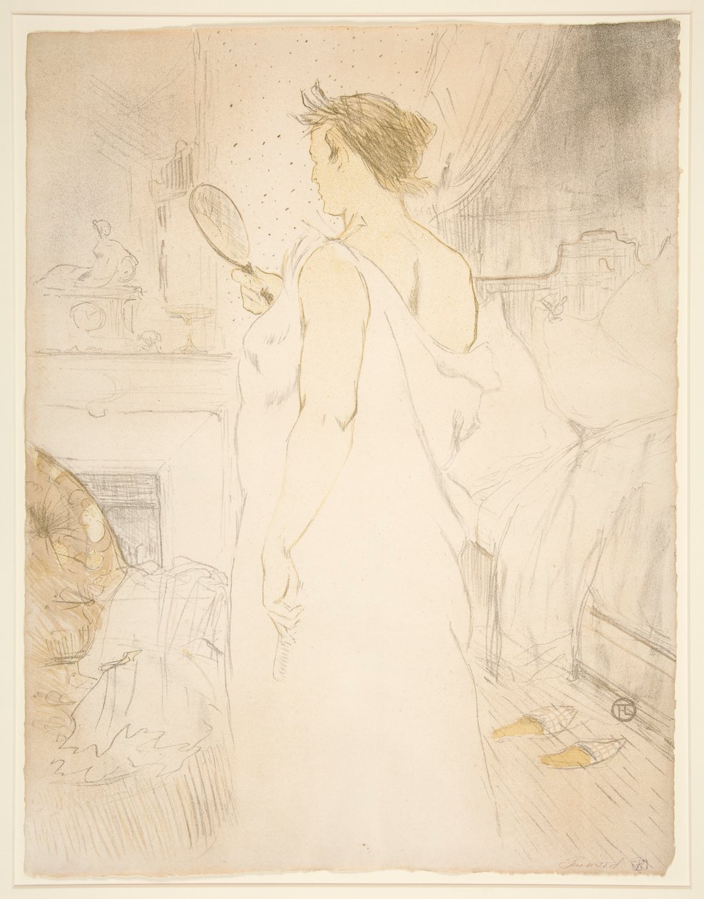 Donna con specchio a mano, dalla serie Elles da Henri de Toulouse Lautrec