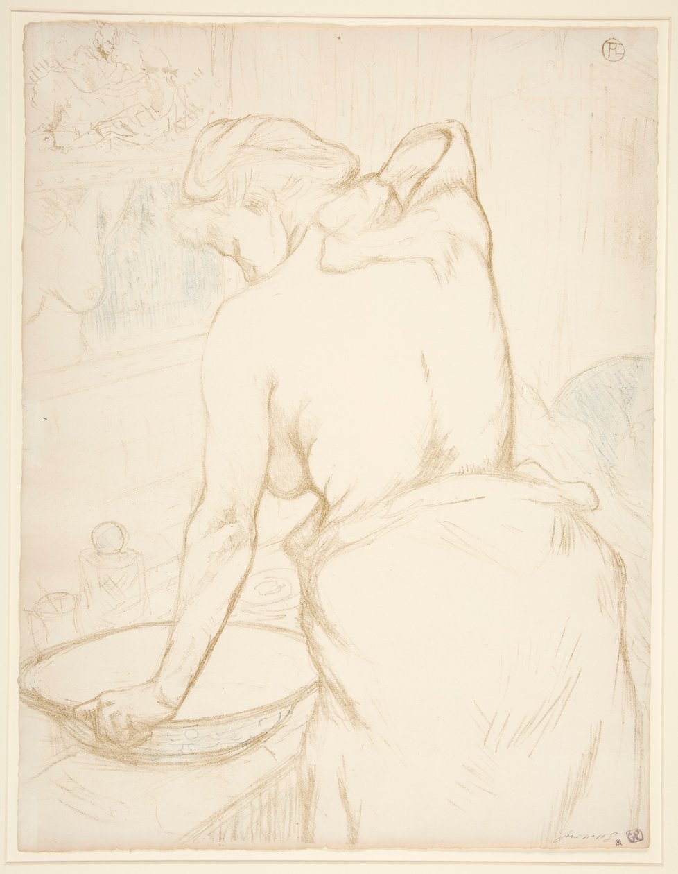 Donna alla sua Toilette, Lavandosi, dalla serie Elles da Henri de Toulouse Lautrec