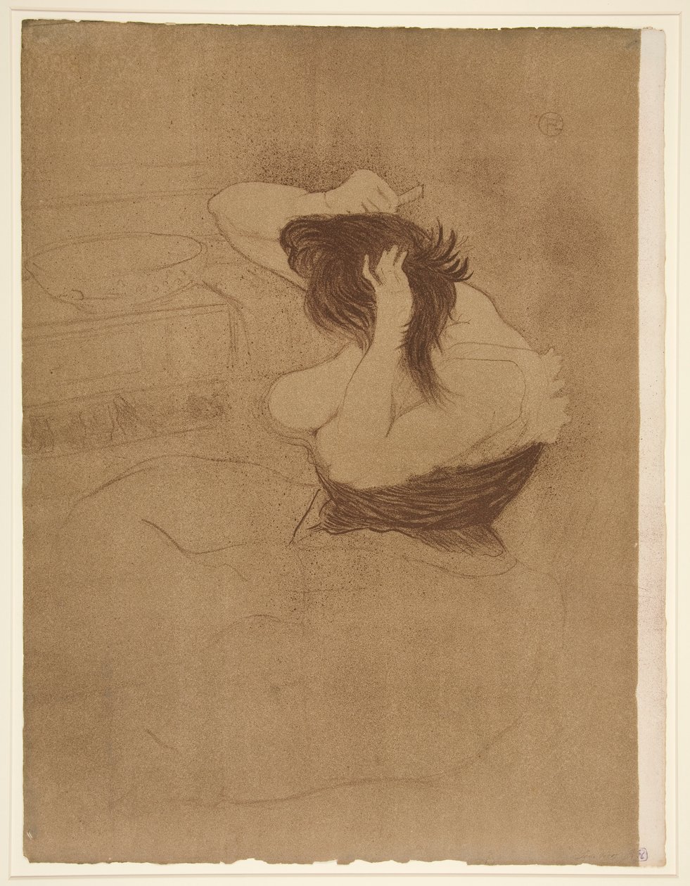 Donna che si pettina, dalla serie Elles da Henri de Toulouse Lautrec