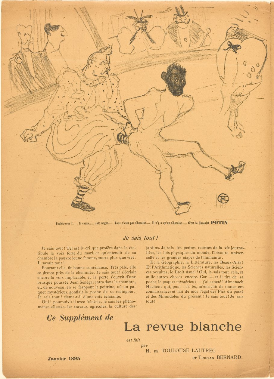 Footit e Chocolat (Footit et Chocolat) [sinistra recto] da Henri de Toulouse Lautrec