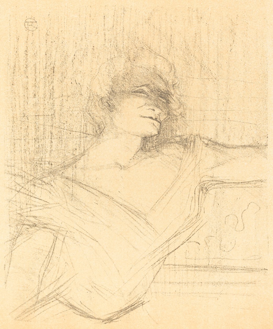 In "La glu" da Henri de Toulouse Lautrec