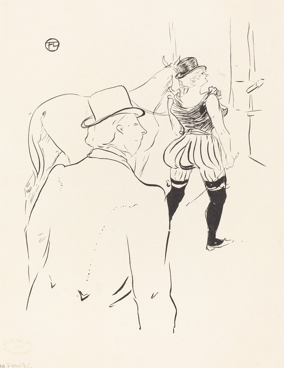 Dietro le quinte del Folies-Bergère: Mrs. Lona Barrison con il suo manager e marito da Henri de Toulouse Lautrec