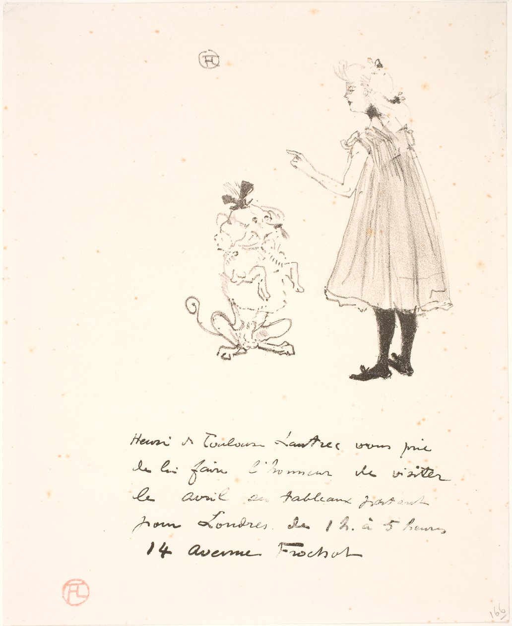 Invito a una mostra da Henri de Toulouse Lautrec