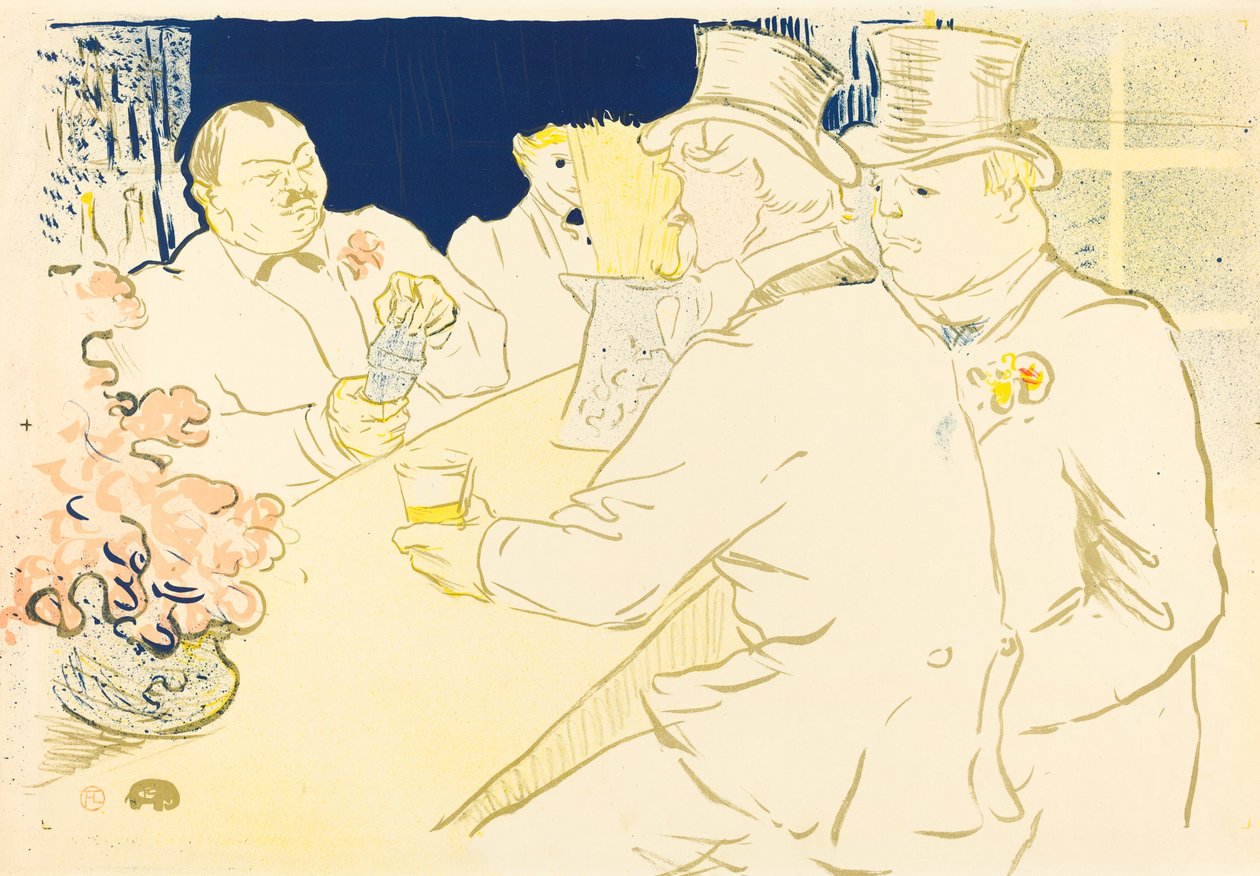 Bar irlandese e americano, rue Royale da Henri de Toulouse Lautrec