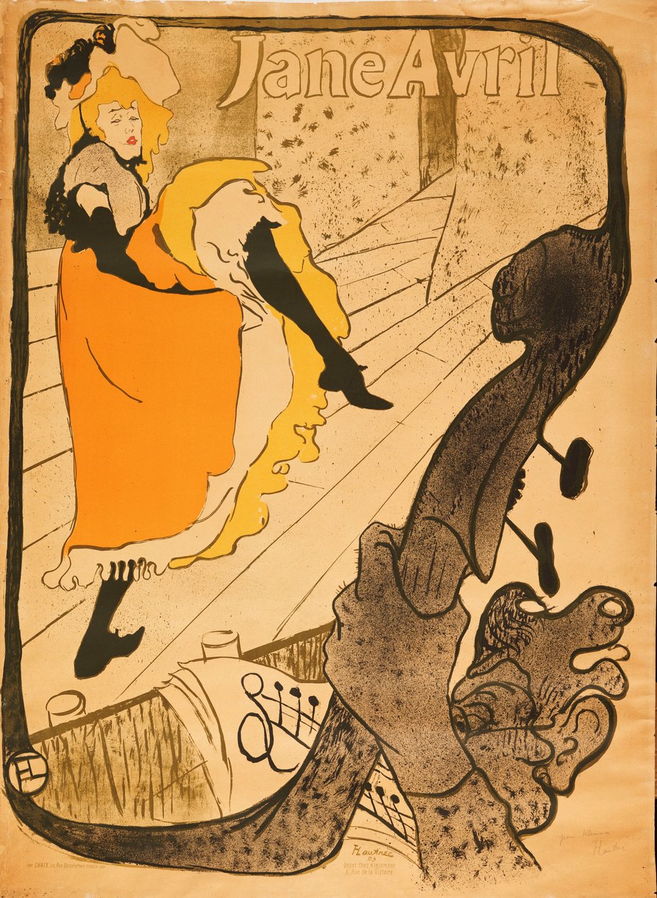 Jane Avril, 1893 da Henri de Toulouse Lautrec