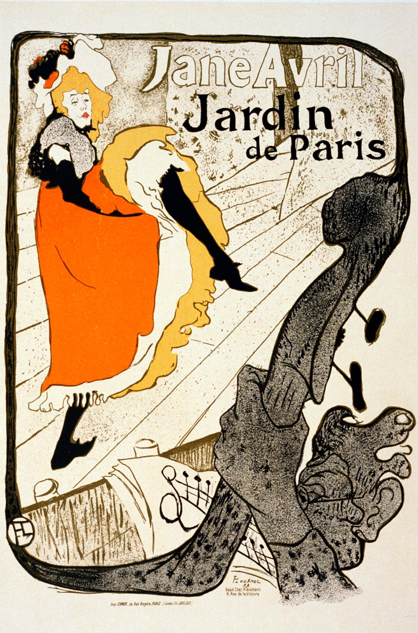 Jane Avril al Jardin de Paris da Henri de Toulouse Lautrec