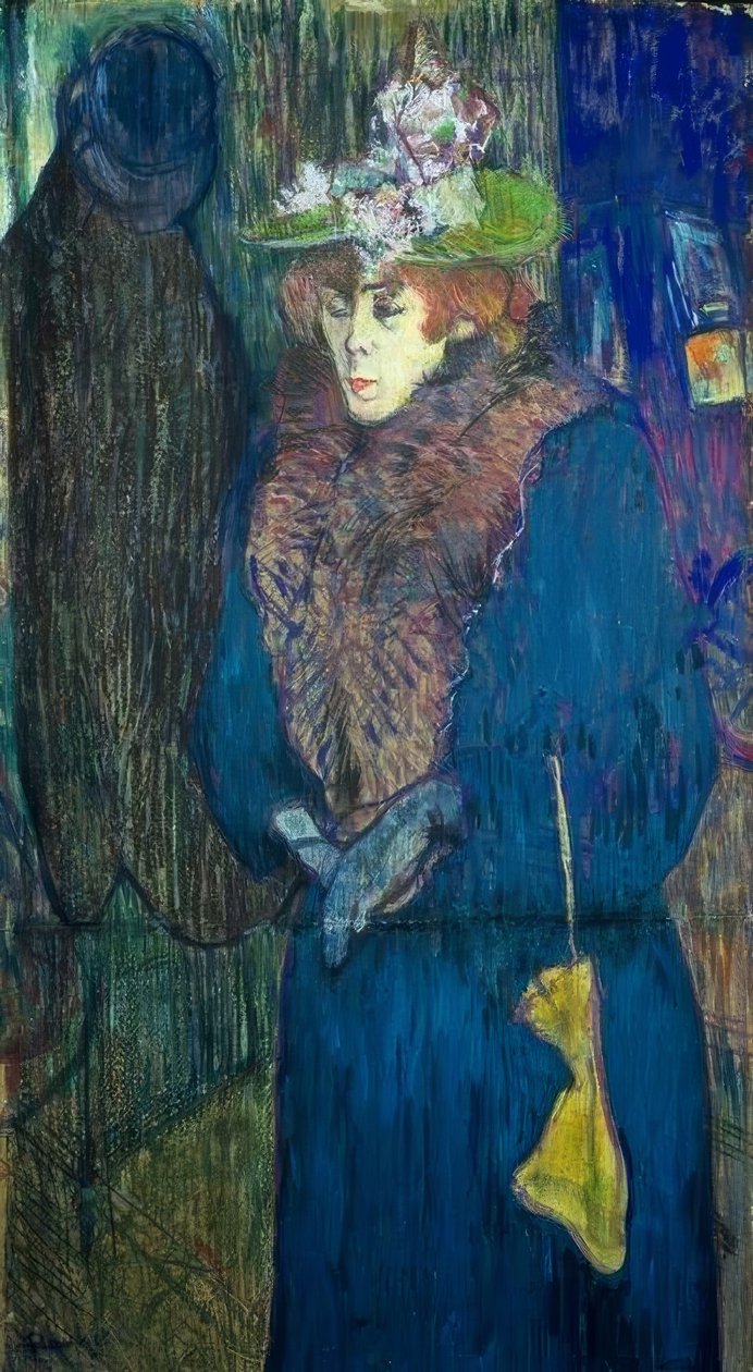 Jane Avril entra al Moulin-Rouge da Henri de Toulouse Lautrec