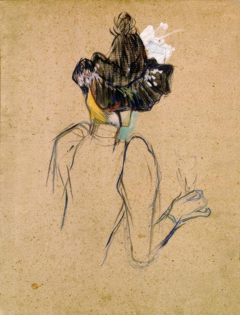 Jane Avril vista di schiena da Henri de Toulouse Lautrec