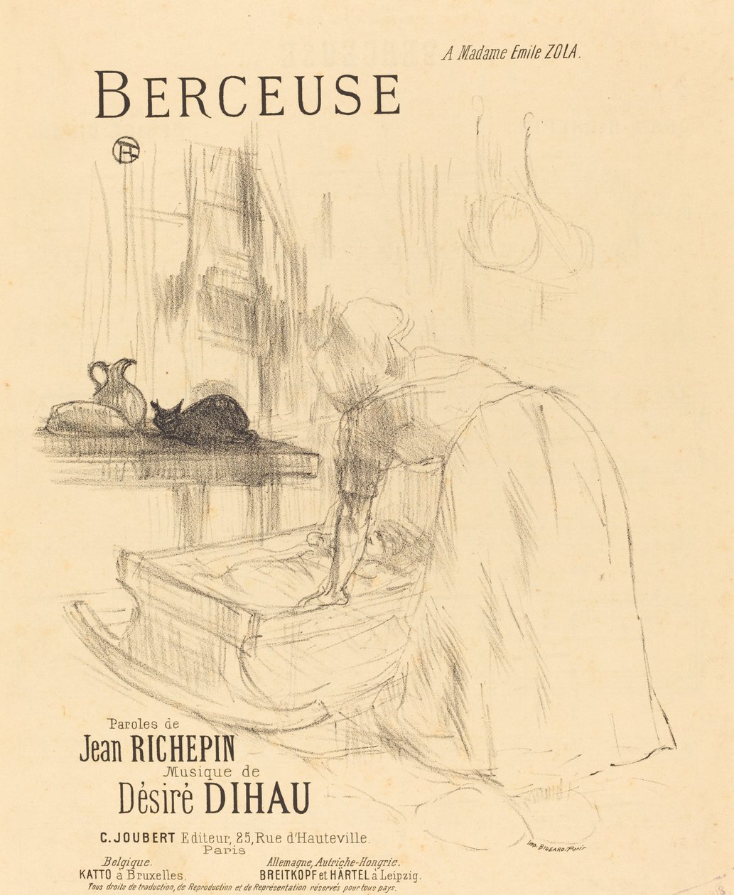 La Berceuse, 1895-1896 da Henri de Toulouse Lautrec