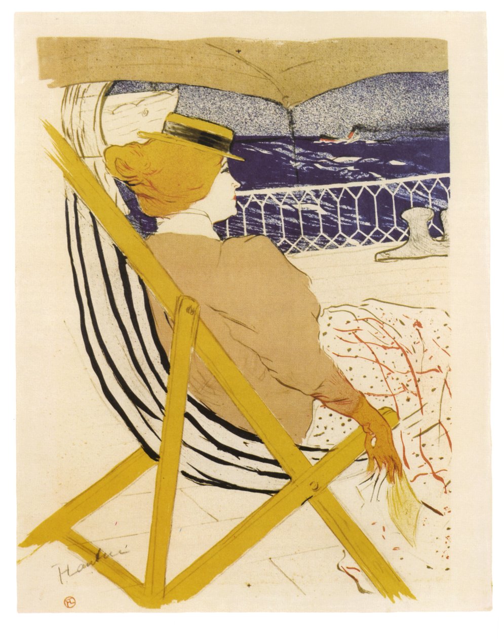 La passeggera del 54 o Passeggiata in yacht, 1895 da Henri de Toulouse Lautrec