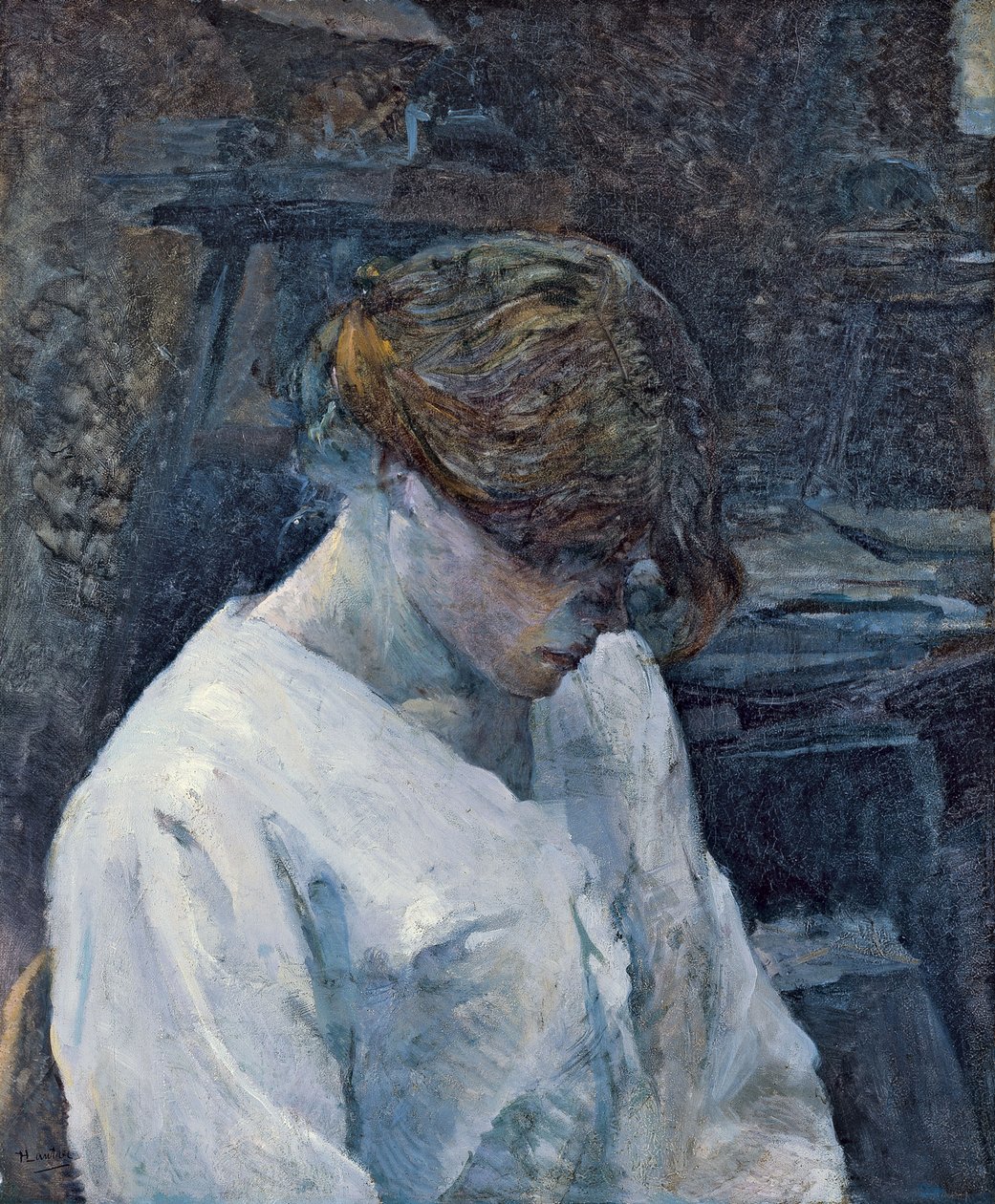 La Rousse in camicetta bianca da Henri de Toulouse Lautrec