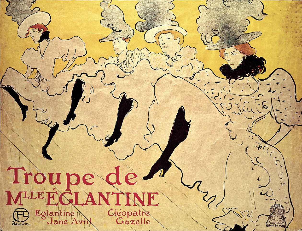 La Troupe di Mademoiselle Eglantine, 1895 da Henri de Toulouse Lautrec