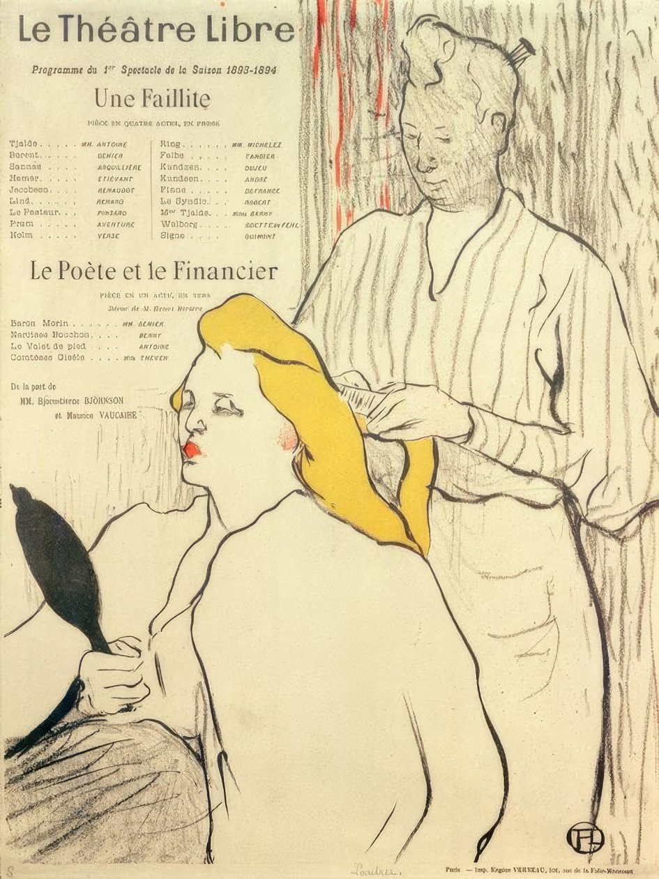 La pettinatura da Henri de Toulouse Lautrec