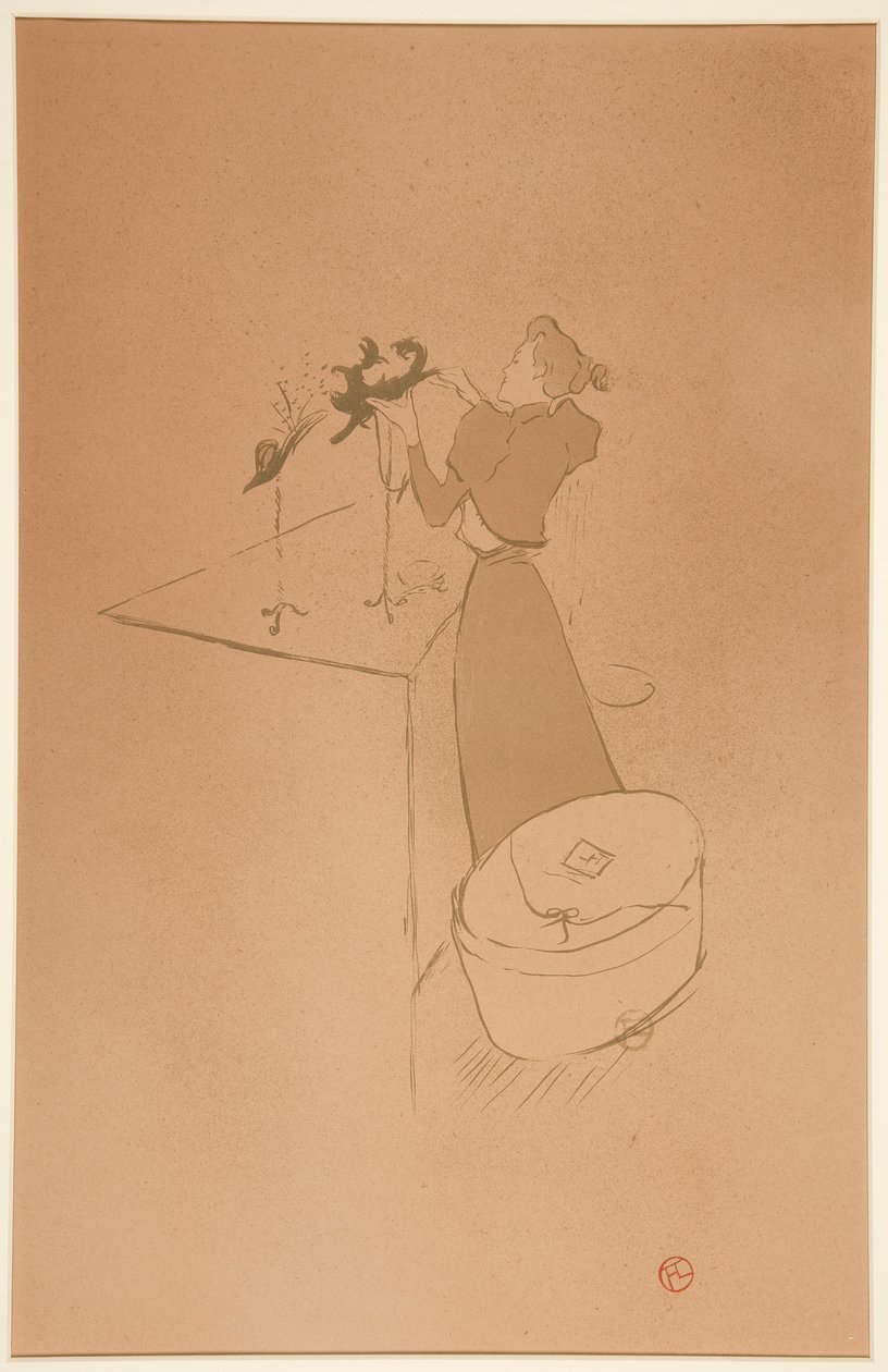 La modista, Renée Vert da Henri de Toulouse Lautrec