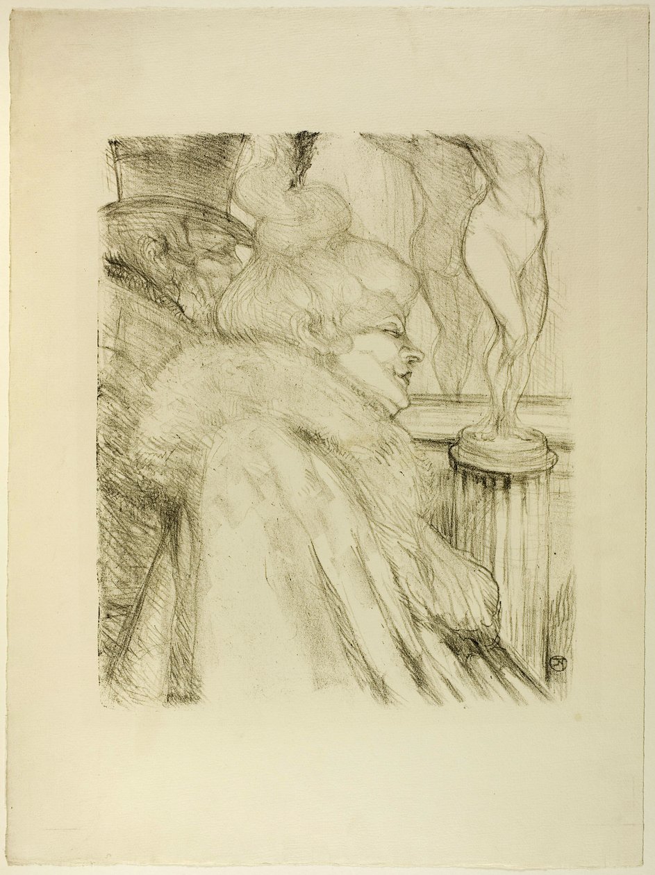 Uscendo dal teatro da Henri de Toulouse Lautrec