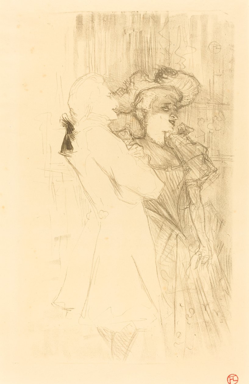 Lender e Auguez in "La chanson de fortunio" da Henri de Toulouse Lautrec