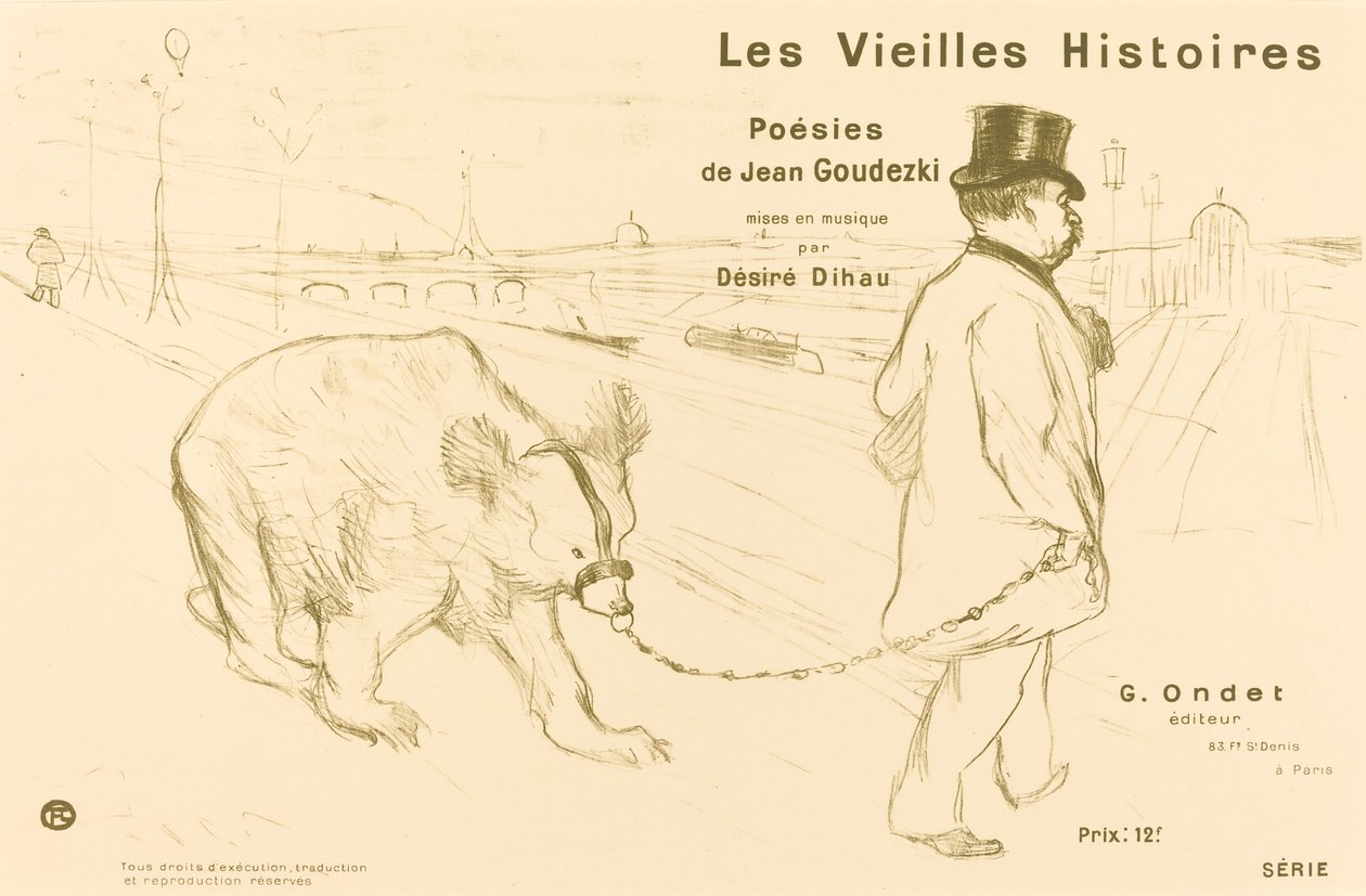 Le vecchie storie (copertina/frontespizio) da Henri de Toulouse Lautrec