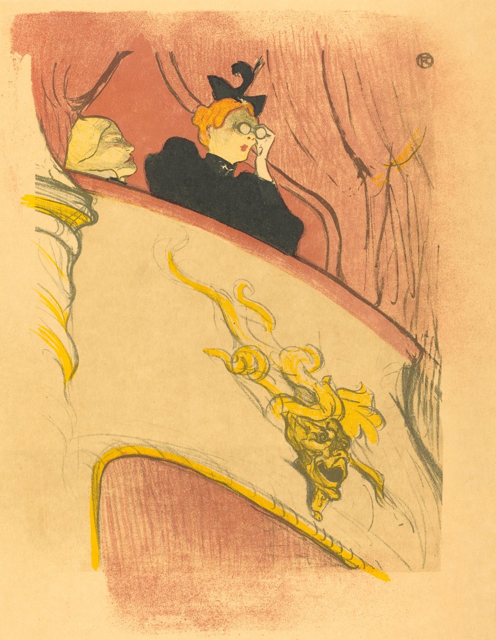La Loge au Mascaron Doré da Henri de Toulouse Lautrec