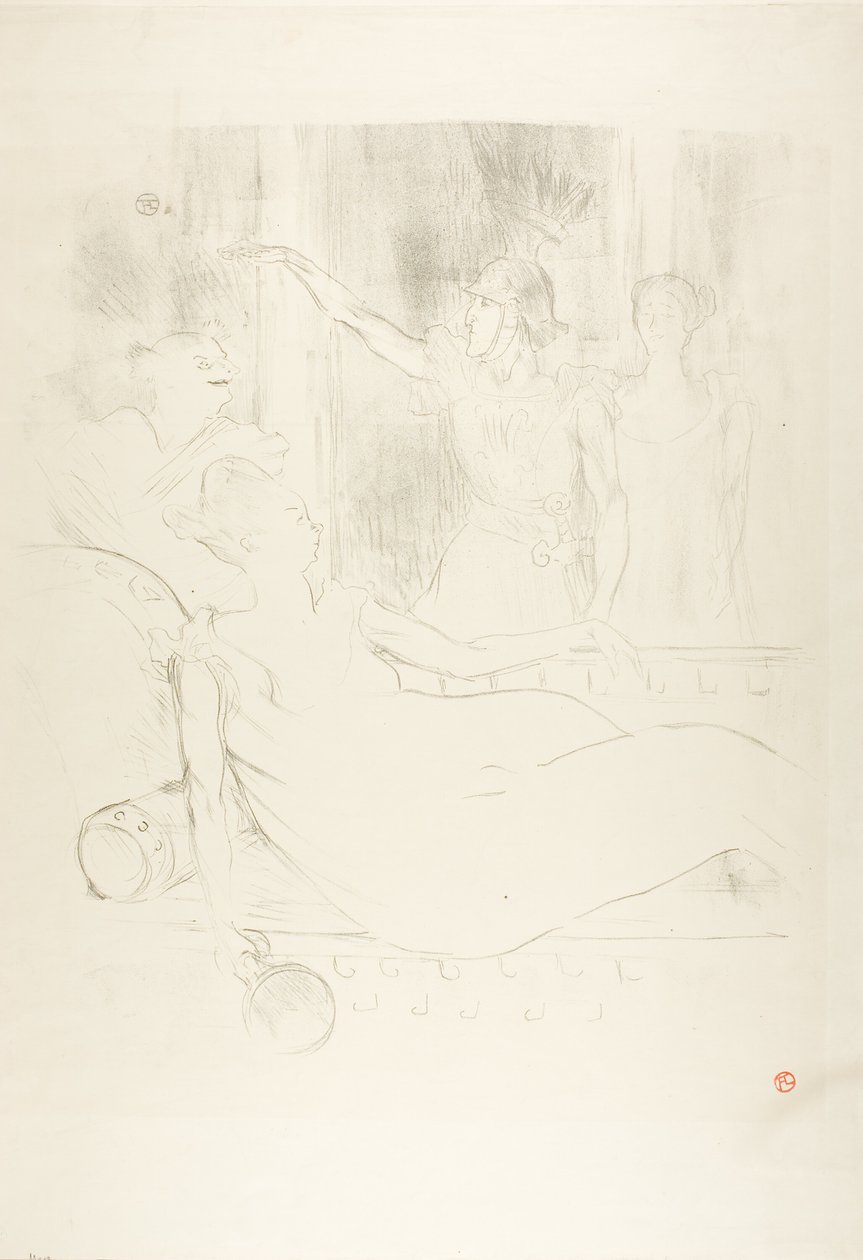 Madame Simon-Girard, Brasseur e Guy in La belle Hélène da Henri de Toulouse Lautrec