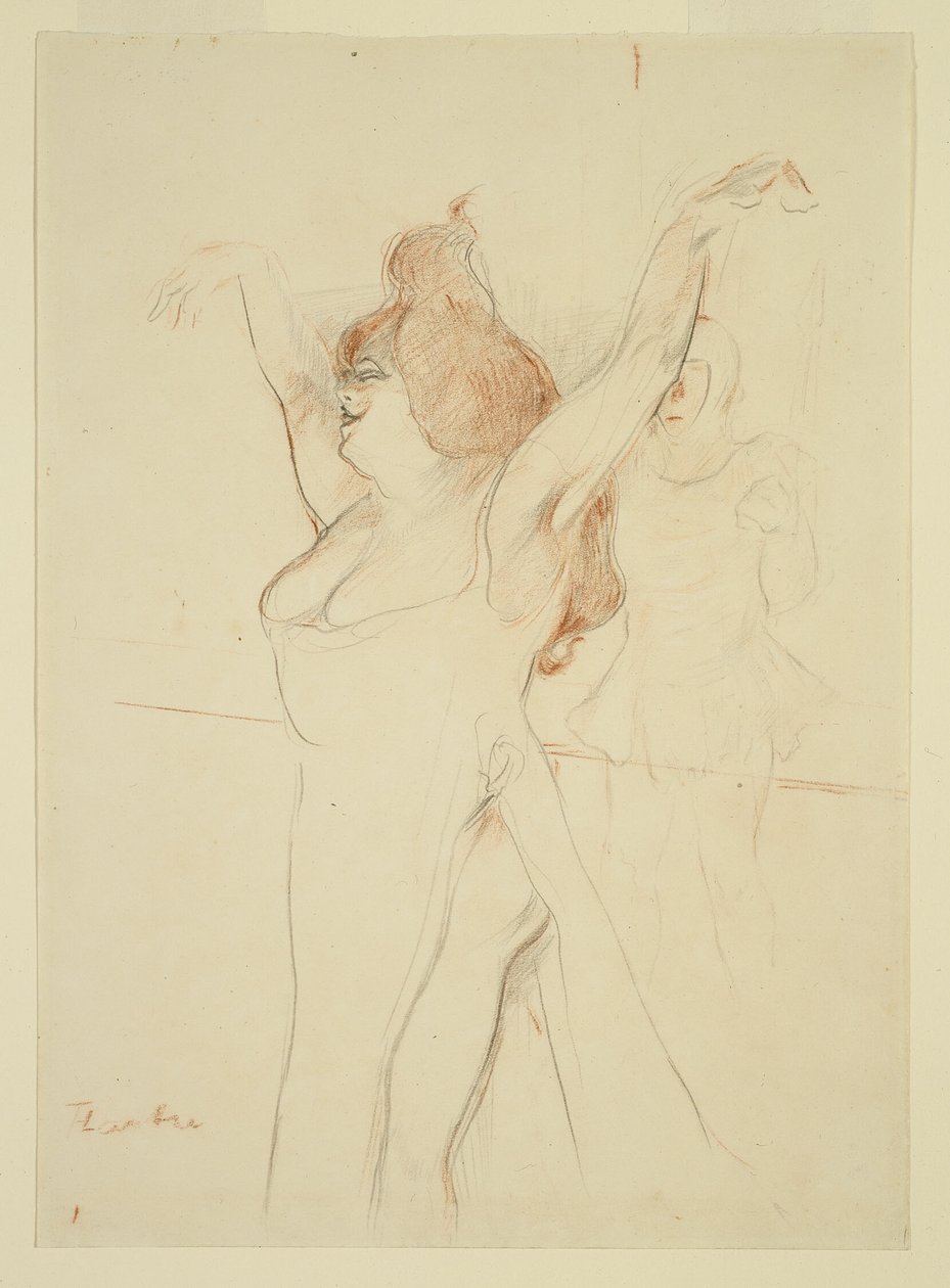 Mademoiselle Cocyle come Elena di Troia in La Belle Helene da Henri de Toulouse Lautrec