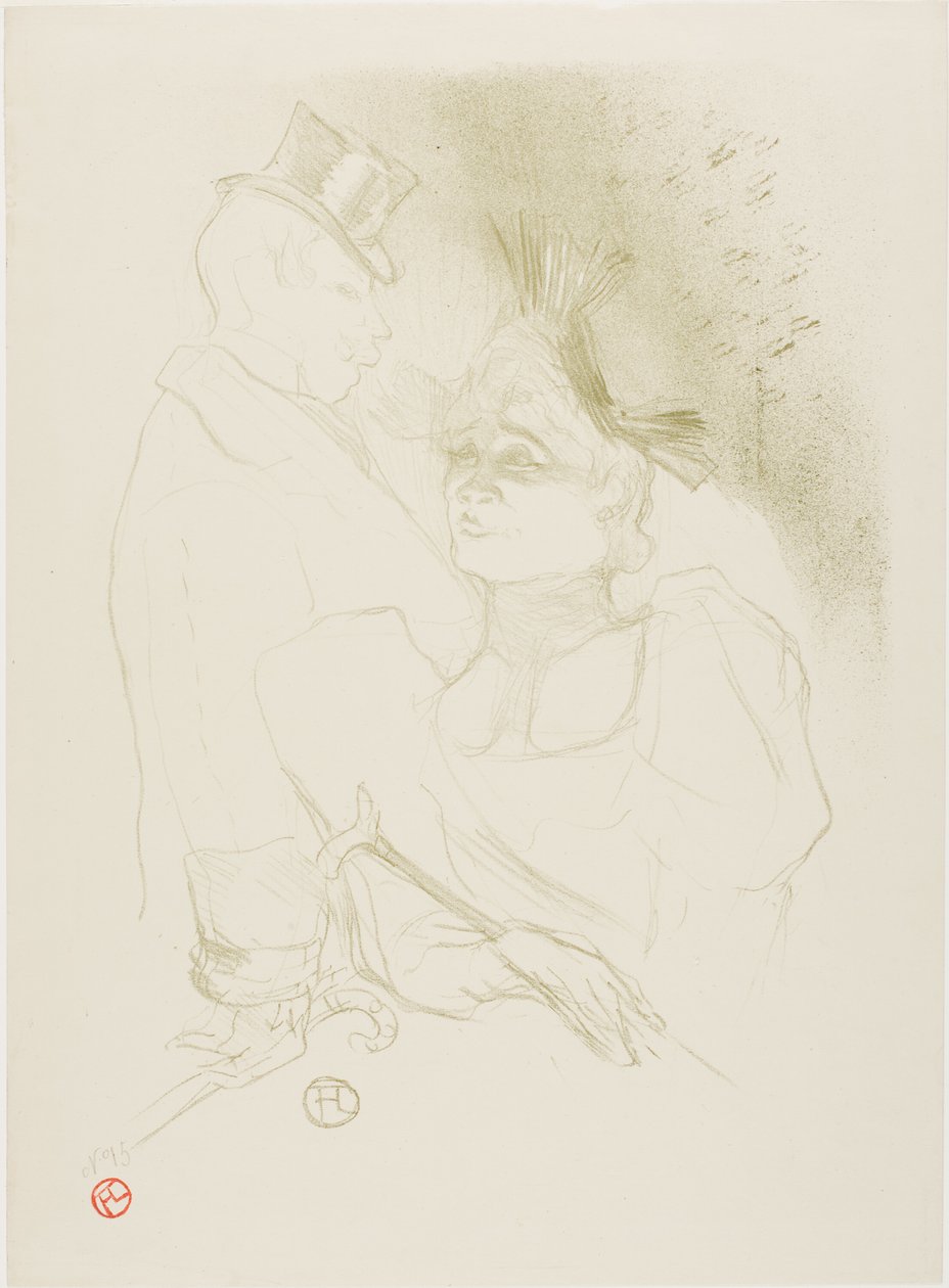 Mademoiselle Lender e il barone da Henri de Toulouse Lautrec