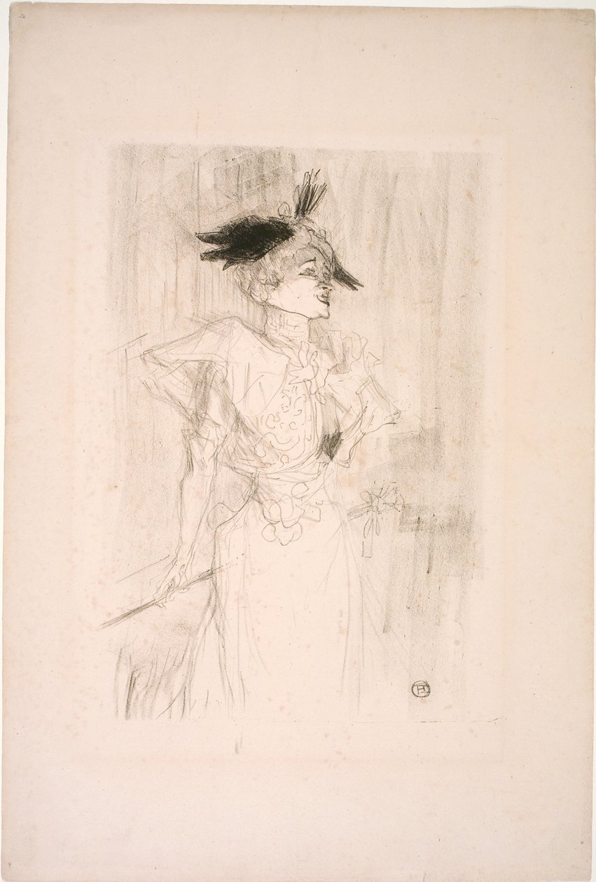 Mademoiselle Marcelle Lender, in piedi da Henri de Toulouse Lautrec