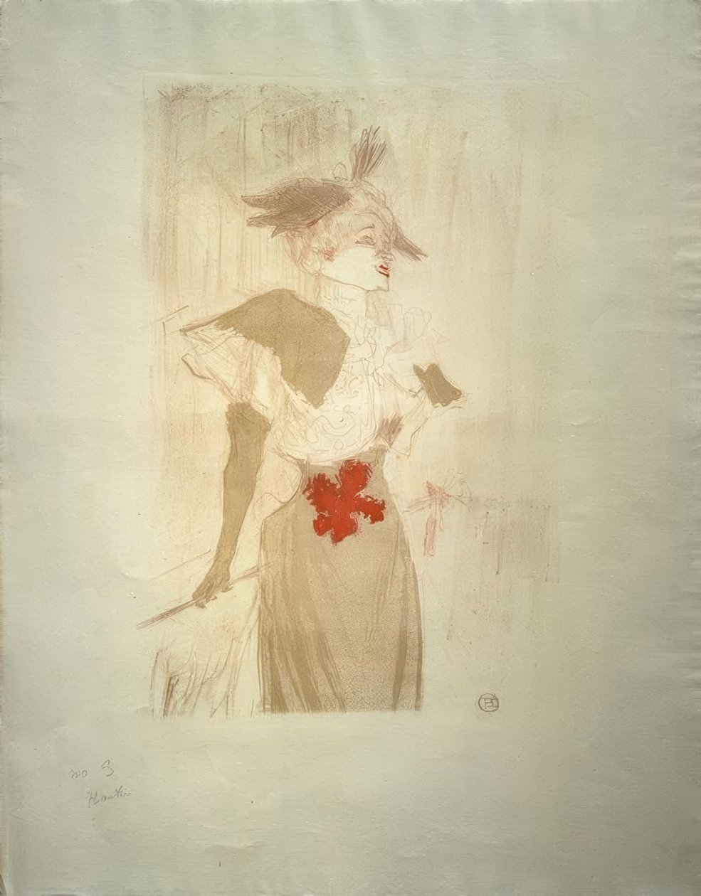 Mademoiselle Marcelle Lender, in piedi da Henri de Toulouse Lautrec