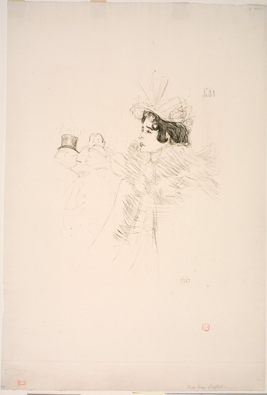 Miss May Belfort al Irish American Bar, Rue Royale da Henri de Toulouse Lautrec