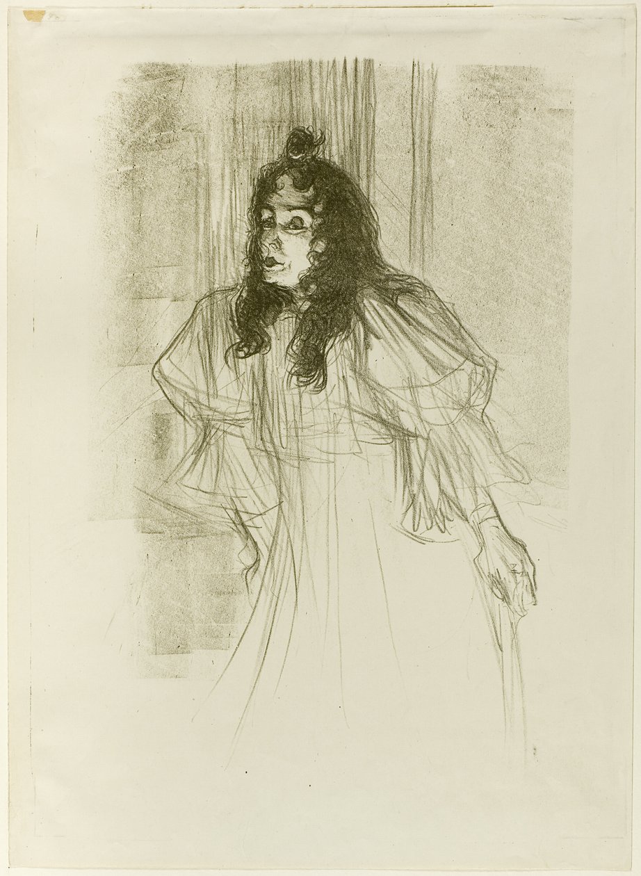 Miss May Belfort con capelli lunghi da Henri de Toulouse Lautrec
