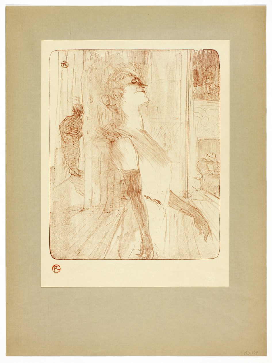 Sul palco, lastra uno da Yvette Guilbert da Henri de Toulouse Lautrec