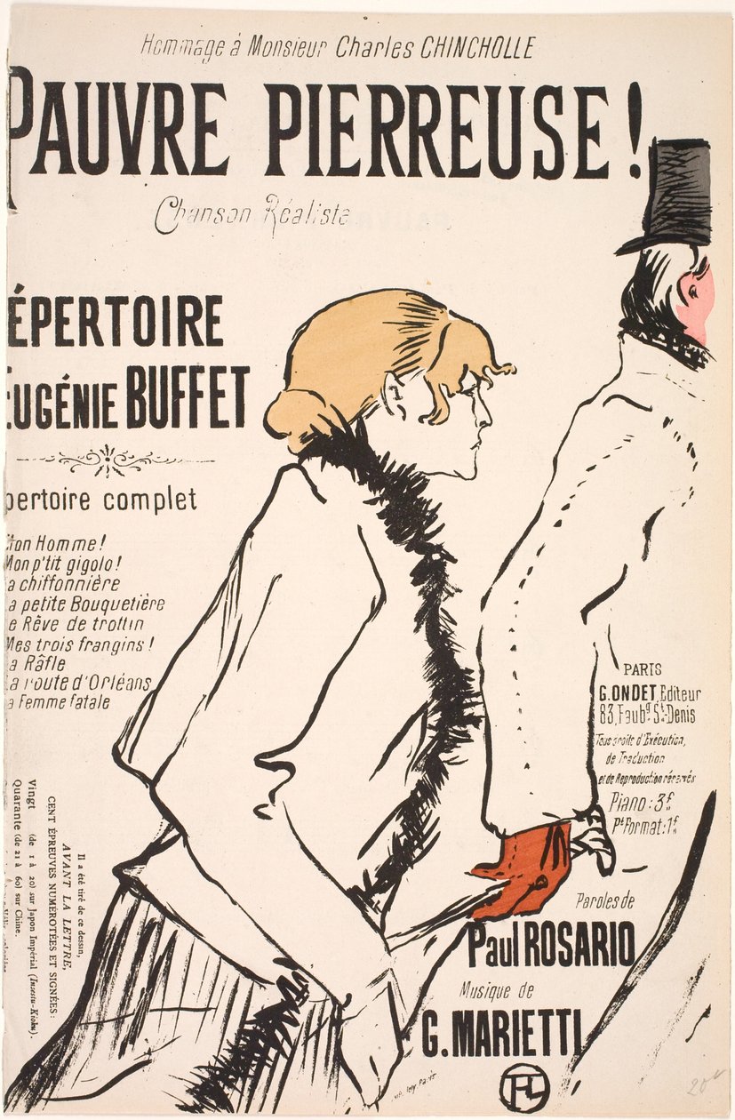 Povera Pierreuse! da Henri de Toulouse Lautrec