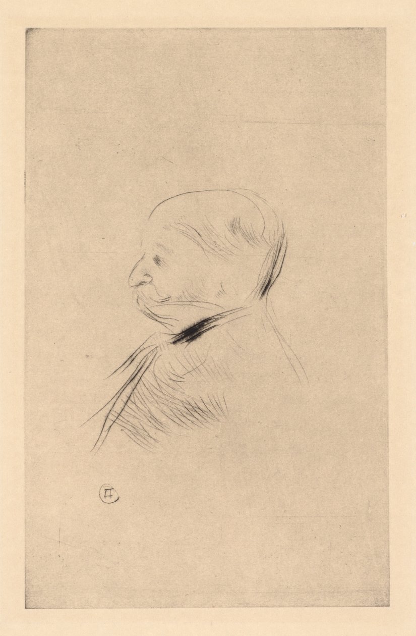 Ritratto di un uomo, 1898 stampato 1927 da Henri de Toulouse Lautrec